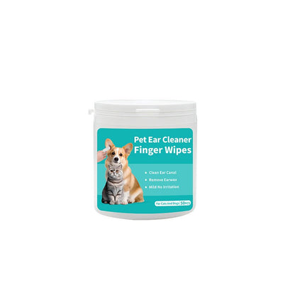 Pet Ear Cleaning Wipes 50 Count Gentle Cleaner for Dogs & Cats - UnCurlX