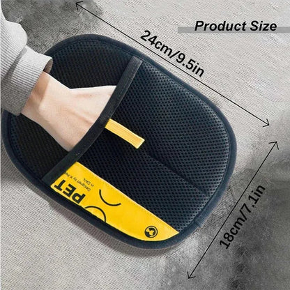 Pet Hair Removal Gloves – Dual - Directional Reusable Brush for Cats & Dogs - UnCurlX