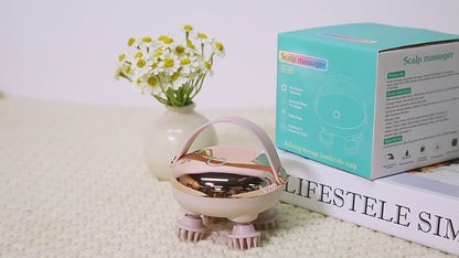 UnCurlX Scalp Massager – Portable Waterproof Head Massager for Stress Relief & Hair Care, Rechargeable | Also for Cats | Gift for Mom & Dad